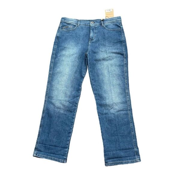 Kuhl Kontour Boyfriend Denim Straight Leg Cropped Jeans Vintage Blue Size 12 - Picture 1 of 13